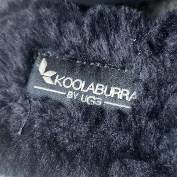 KOOLABURRA BY UGG Women's Black Faux Fur Slides Slippers Size 8 Pre-owned - Picture 3 of 5